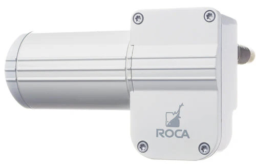 Roca W12 Wiper Motor, 2.5" Shaft, 1-5/8" Bulkhead | White, 24V