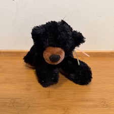 Aurora Black Bear Plush Stuffed Animal 10" Laying Teddy Bear Soft Lovey w/ Tags
