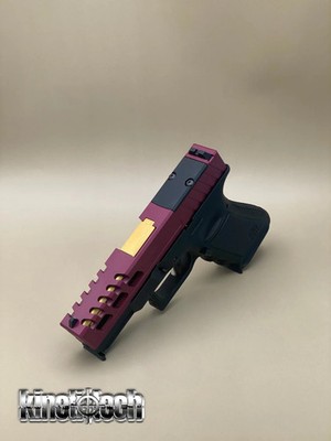 For Glock 19 Gen5/19X Black Cherry Raptor Cut Complete Gold-UPPER