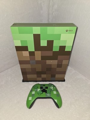 Microsoft Xbox One S Minecraft Edition Console Green w/ Matching Controller