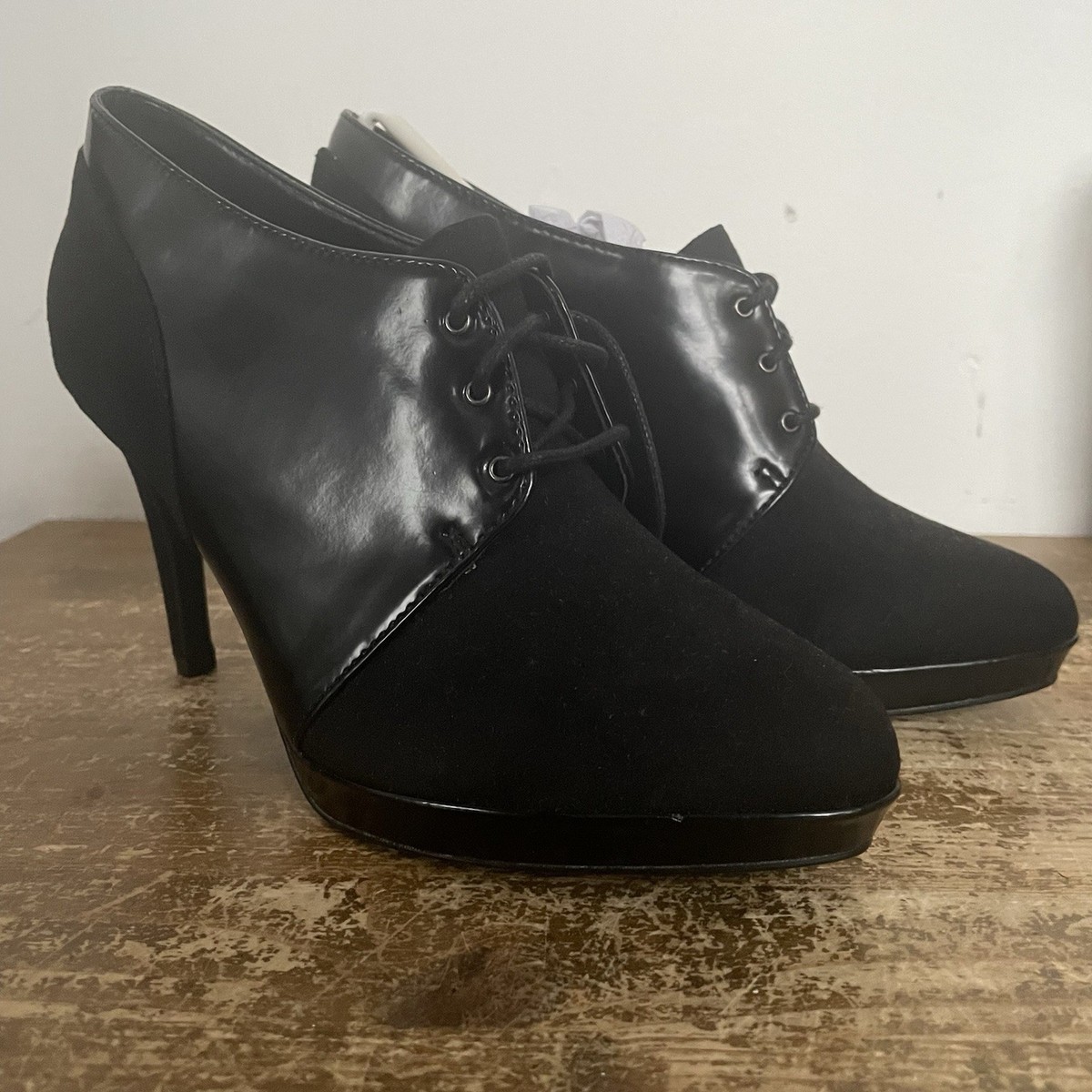 Lace Up Wide Fit Platform Shoe Boots Insolia M S Black