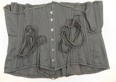 Alter Ego Clothing Womens 42 Steel Boned Corset Top Black Lace Up Waist Trainer