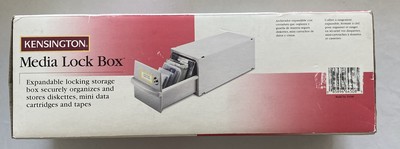 Vintage NOS 3.5  Kensington Media Lock Box holds 100 3.5'' diskettes.