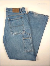 C.E. Schmidt Carpenter Workwear Jeans Men W36 L36 Blue Denim Utility Baggy 481
