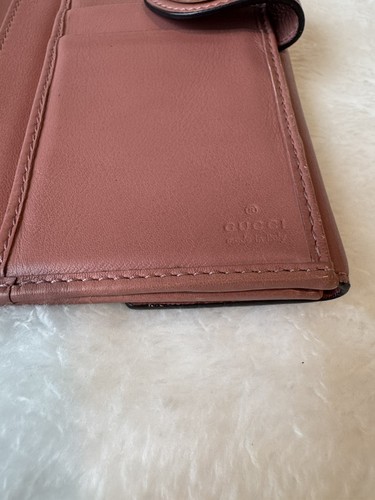 GUCCI GG Monogram Canvas & Leather Heart Snap Flap Clasp Long Continental Wallet - Bild 14 von 23
