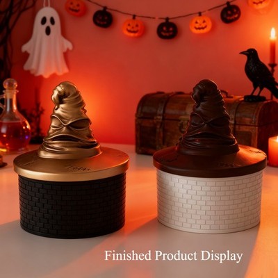 Wizard Hat Box&Checker Candle Cup Silicone Mold DIY Epoxy Resin Plaster Crafts
