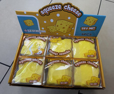 Squeeze Cheese Tactile Squeeze Toy Yellow 6pcs Display Box Ages 3