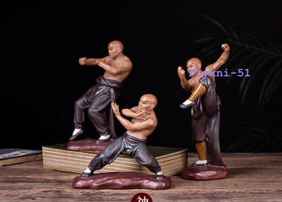 Chinese Kung Fu Shaolin Monk MARTIAL ARTS Figurines Statue Model Ornament Gift