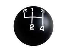 Blackball Aluminum 4 Speed 516-18 Shift Knob Compatible With Muncie White