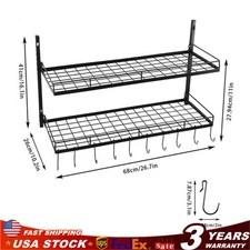 Pot and Pan Rack Organizer Hanger Storage Wall Holder Kitchen Cookware Hanging