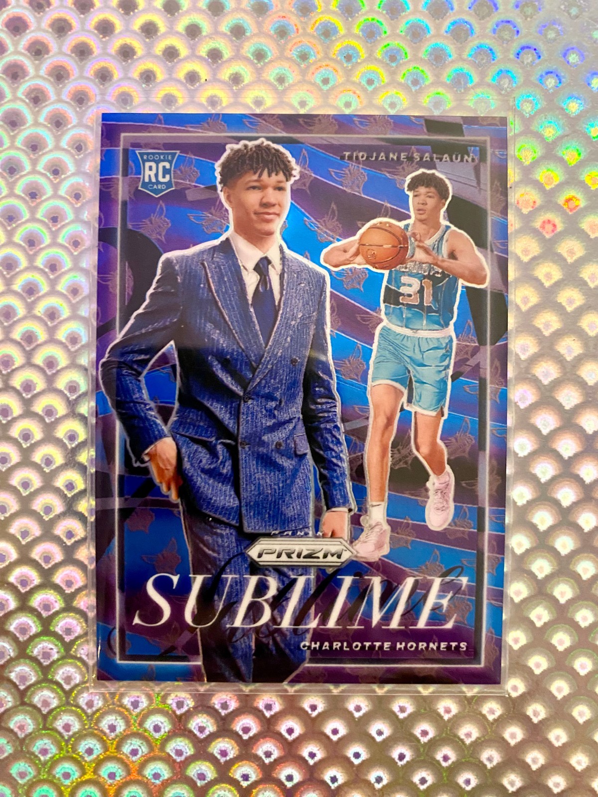 2024-25 NBA Prizm Tidjane Salaun Sublime *CASE HIT* SSP RC Rookie Hornets