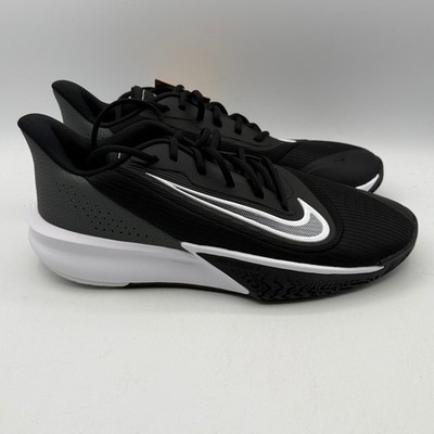 Nike Precision VII Basketball Mens 10.5 Black White Iron Grey Low FN4322-005
