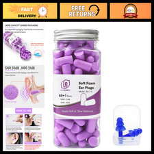 Foam Ear Plugs for Sleep, 60 Pairs, Noise Reduction 38dB, Comfortable Soft