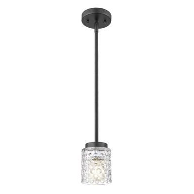 4.3'' Pendant Lights Kitchen Island, Hammered Glass Hanging Light Fixture, Mat...