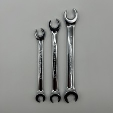 Power Torque 3pc Flare Nut Line Wrench Set 38 716 12 916 58 1116 Sae