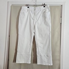 Viyella White Cropped Jeans UK 12