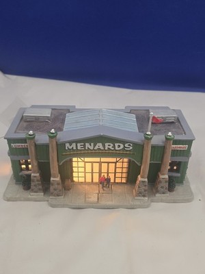 Rare Lemax MENARDS Store Building Rare 2006 w Light Cord No Box 1 Of 4 Flags Vtg