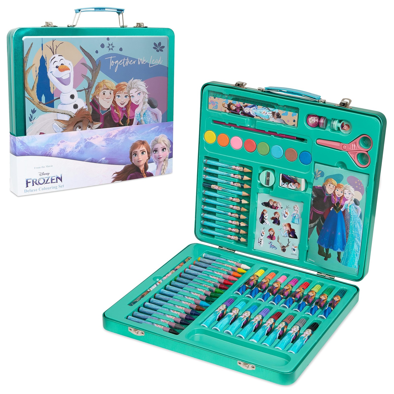 Disney Frozen Kids Art Set 40 Plus Pieces 1 count (Pack of 1), Green/Multi - Image 2