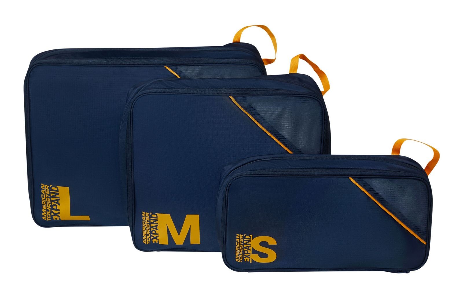 American Tourister packing bag Packing Cubes S / M / L Navy / Orange