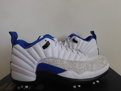 Nike Air Jordan 12 Low Golf Laser Nrg Retro 12 White-Blue Mens Sz