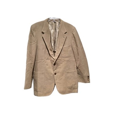BILL BLASS Made in USA Vintage 3-Patch Pocket Camel Hair Sports Jacket Size 44