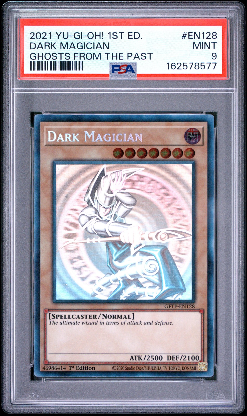 Dark Magician GFTP-EN128 1st Edition Ghosts From The Past Yugioh PSA 9 *577
