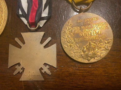 WW1 German Medals Lot of 4 Mecklenburg Hindenburg Kaiser - Picture 6 of 6