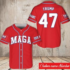 Personalized Trump 47th President MAGA President Election Baseball Jersey Shirt