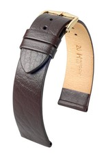 Hirsch Calf 18 mm brown watch strap, length L no QR pins 