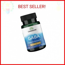Swanson GABA Gamma Amino Acidbutyric Acid 250 Milligrams 60 Capsules