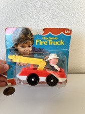 1978 Vtg Fisher Price Play Family Fire Truck 124 Fireman Sealed Little People