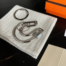 HERMES Keychain Fair Cheval Bleu Lan