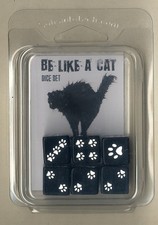 Be like a cat - Dice Set (6 Würfel mit Katze...