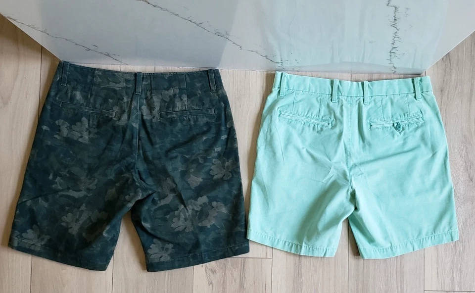 Lote de Pantalones Cortos GAP Hombres 5 piezas 30 Denim Chino Jogger Camuflaje Azul Costero Y2K Verano Foto 3 de 4
