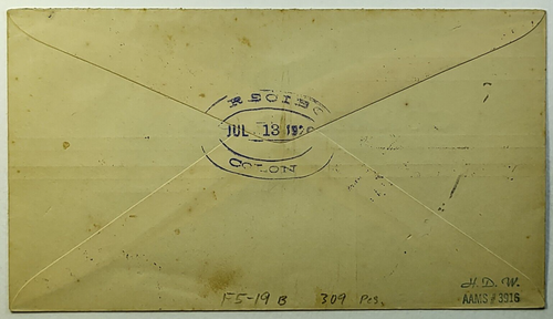 1929 Panama primo volo aggiornato cancelleria postale copertura colon a Barranquilla - Foto 2 di 2