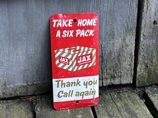 1950s Old JAX BEER ~ NEW ORLEANS LA Metal Door Push Sign