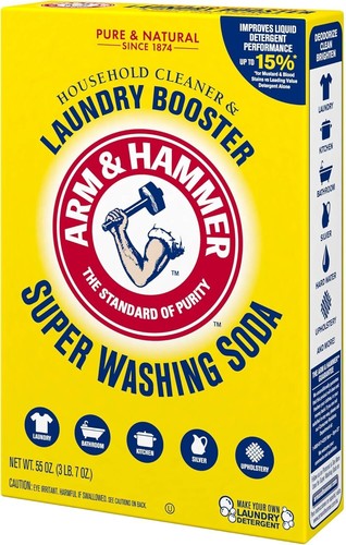 Arm & Hammer Super Washing Soda Detergente Booster y Limpiador Hogar, 55oz. - Imagen 2 de 5