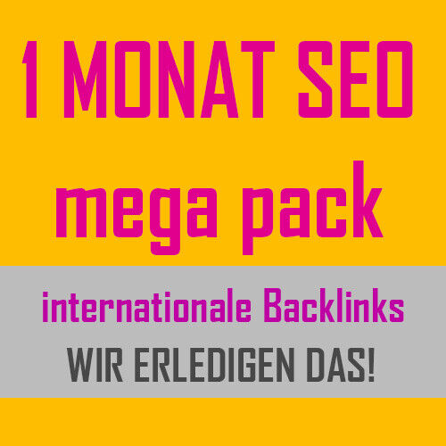 1 Monat SEO - Mega SEO Paket - internationale Backlinks - 30 Tage Backlinkaufbau - Bild 1 von 1