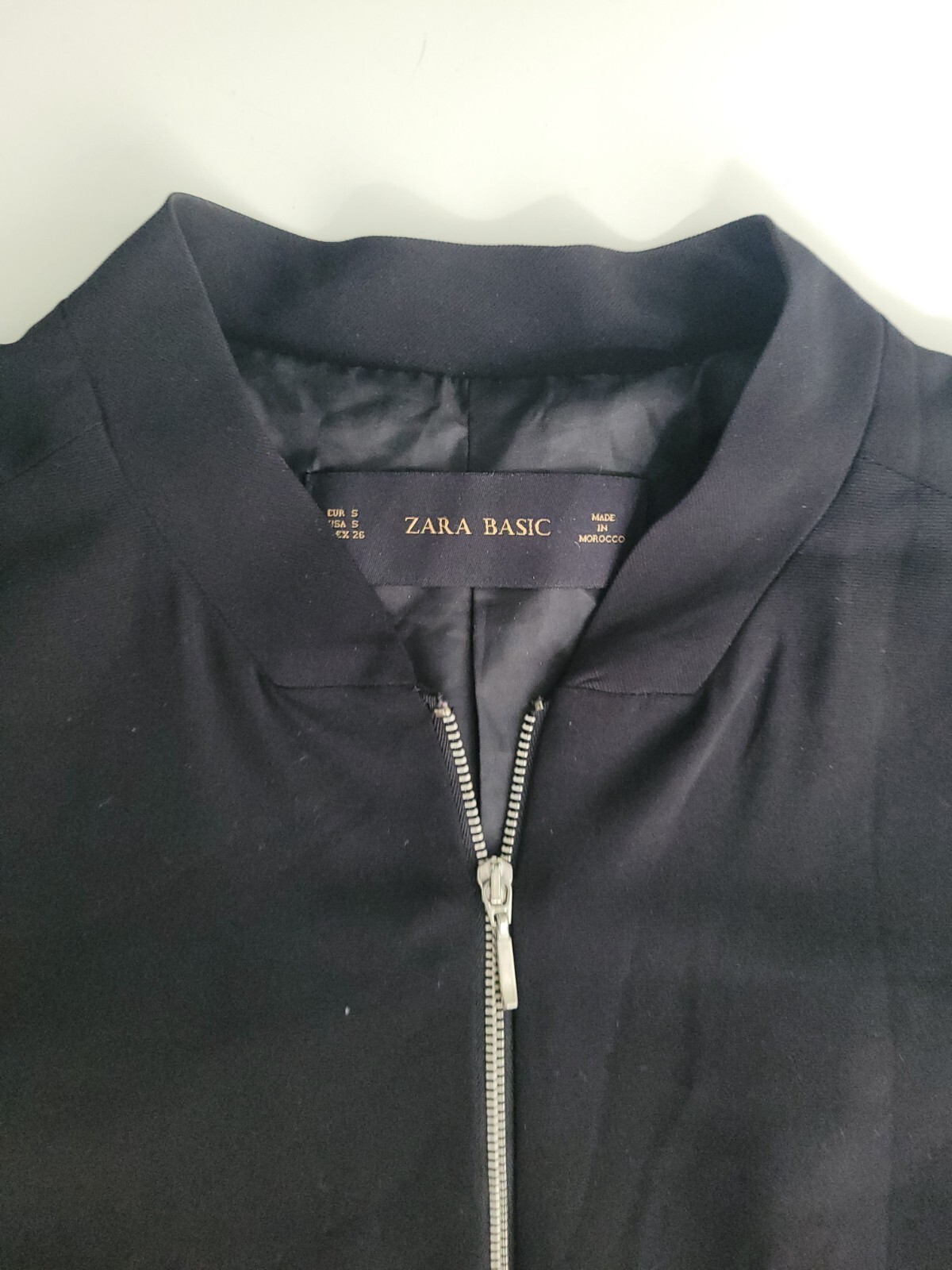 ZARA BASIC SMALL BOMBER JACKET BLACK - image 2