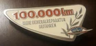100,000 km GDR emblem for Wartburg 311 / 312 / 313 radiator grille-New