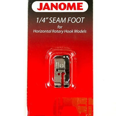 Janome Snap-on 1/4-inch Seam Foot With Guide Part for Sewing Machines #200318000