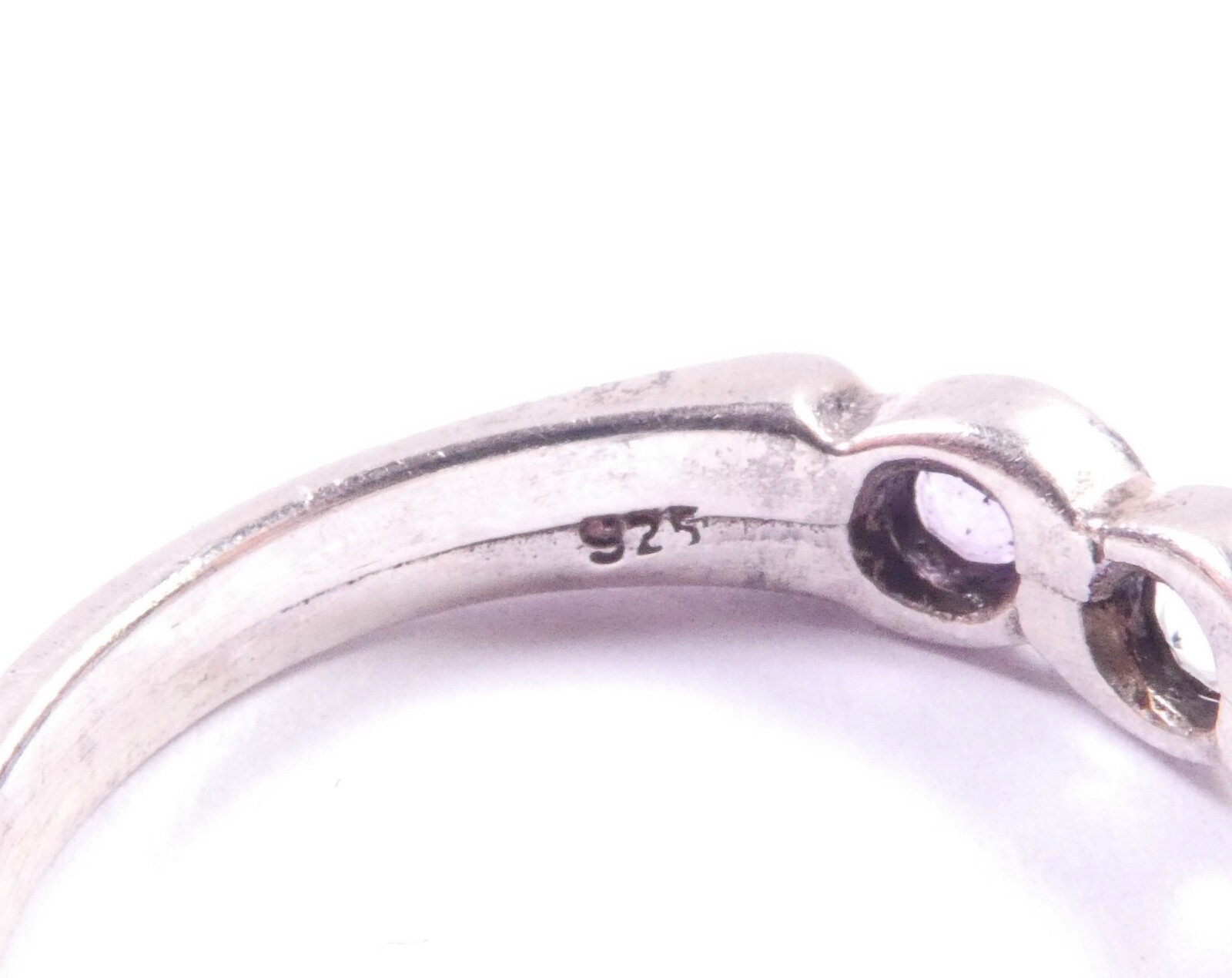 Ring Rainbow Multi Coloured CZ Four Stone 925 Ste… - image 7