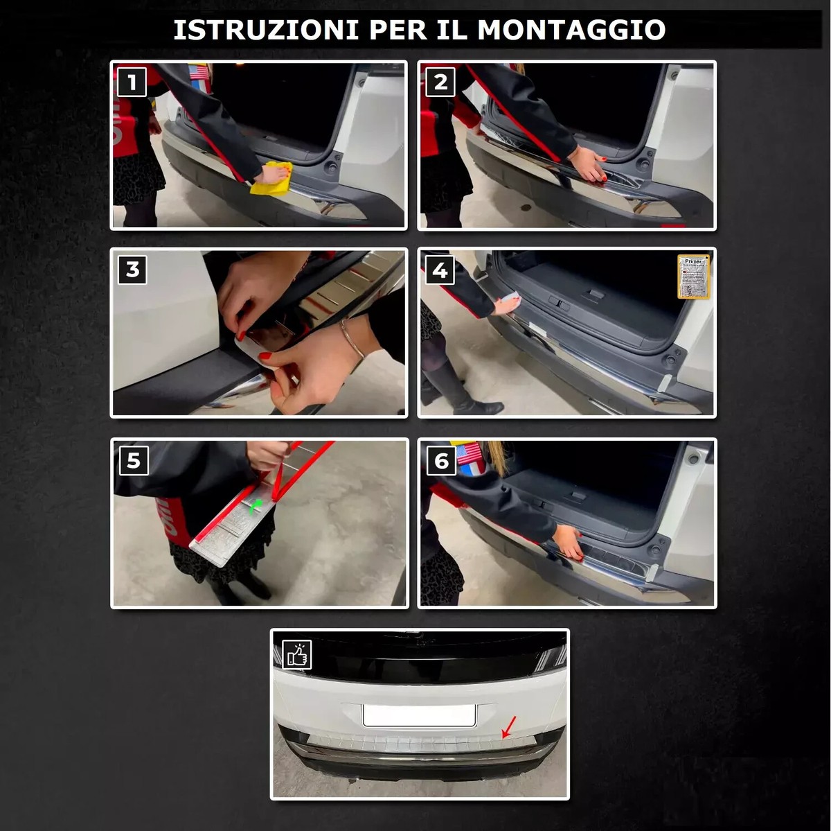 Protezione Battivaligia Paraurti In ABS Plastica Nera Per Dacia Duster I (2009-2017) - 3
