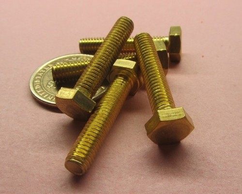 Cap Screw Bolt, Partial Thread, Brass, M6 x 1.0 x 30 mm Length, 10 pc - Picture 2 of 14