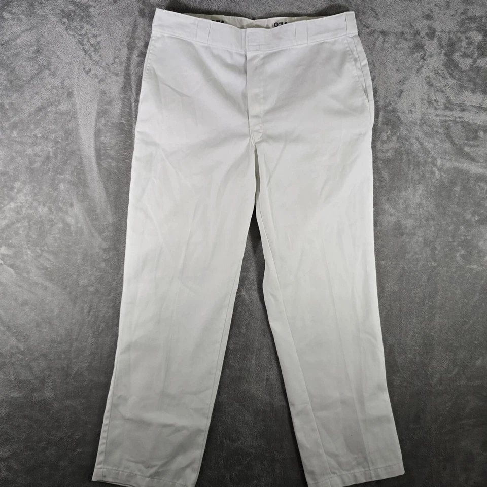Мужские рабочие брюки Dickies 874 оригинальный крой белая хлопковая смесь размер 32x32 - Изображение 2 из 4