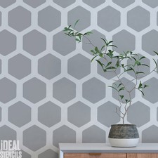 Stencil Home Decorating Craft Honeycomb Pattern Wall Painting Ideal Stencils Ltd