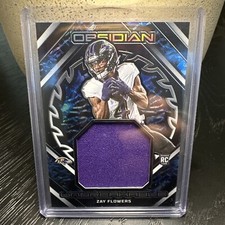 2023 Obsidian Zay Flowers Blue Unbreakable Rookie RC Patch /199 Ravens