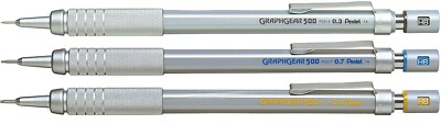 Pentel GraphGear 500 0,3/0,5/0,7 mm oder 0,9 mm Druckbleistift HB PentelGraph