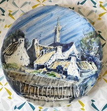 assiette céramique ancienne village breton de maïe Kersoal 