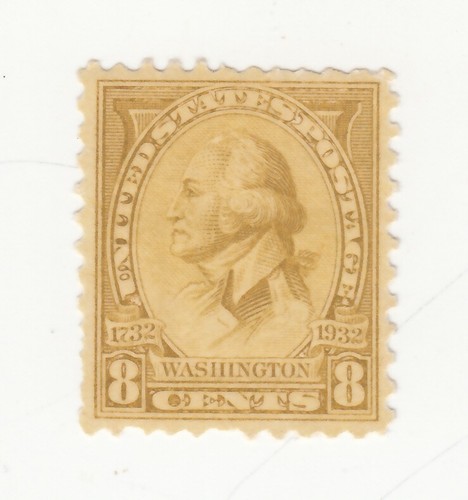 USA 1932. 8 ¢ Washington Zweihundertjahrfeierausgabe, von Charles Saint-Mémin. NG. Sc# 713